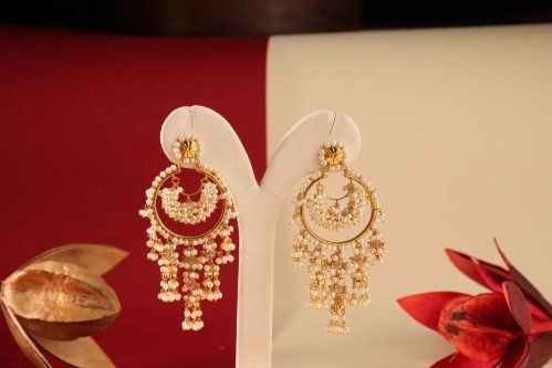 Sulthan Diamonds gold drop earrings — Kanhangad